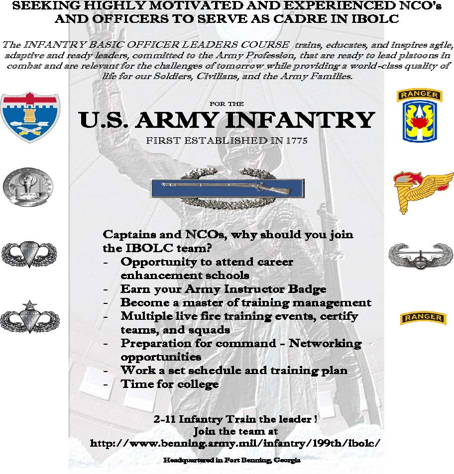 Infantry IBLOC recruiting poster